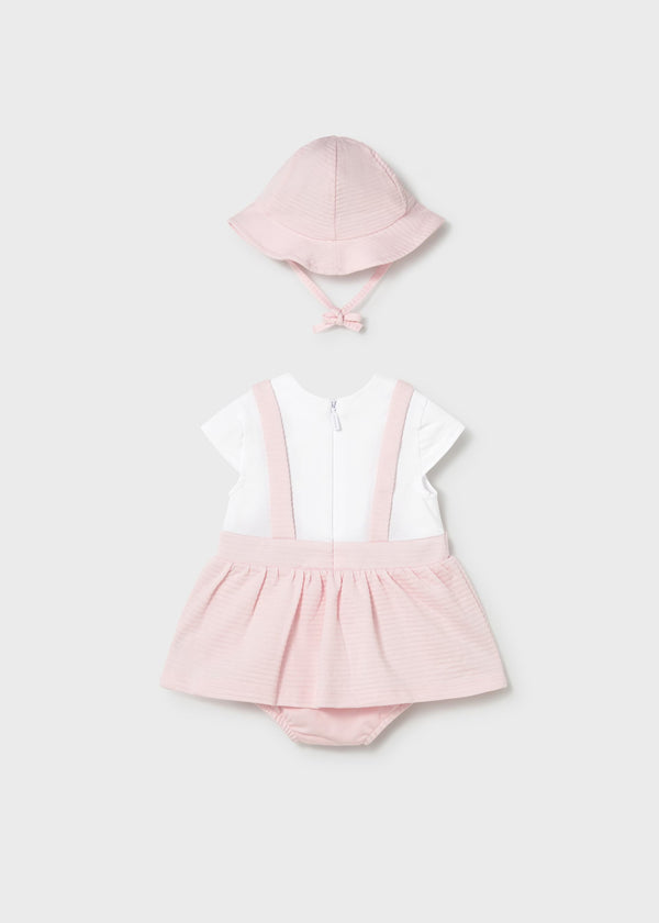 Pagliaccetto finta salopette con cappello neonato - Baby