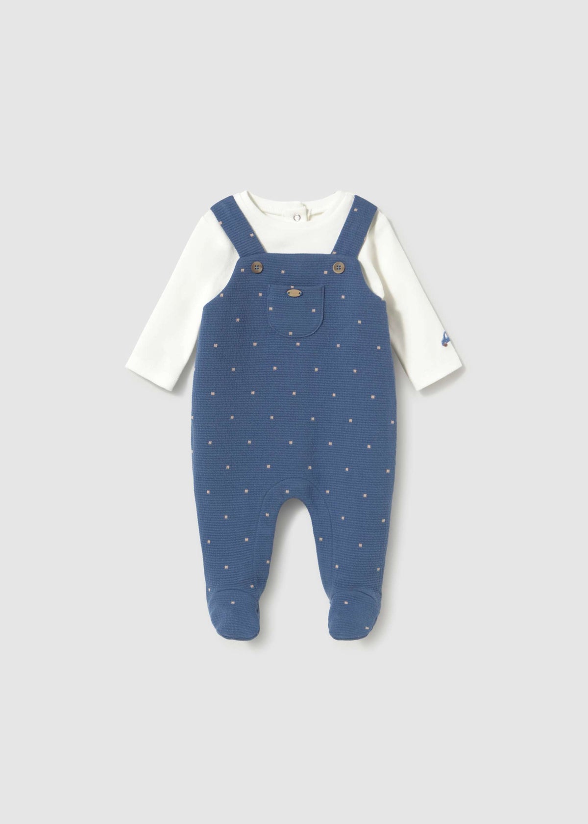Pagliaccetto salopette neonato - Blueberry