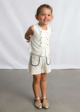 Pantaloncino tasche bambina
