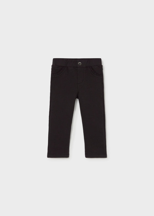 Pantalone basico felpa bimbo - Nero