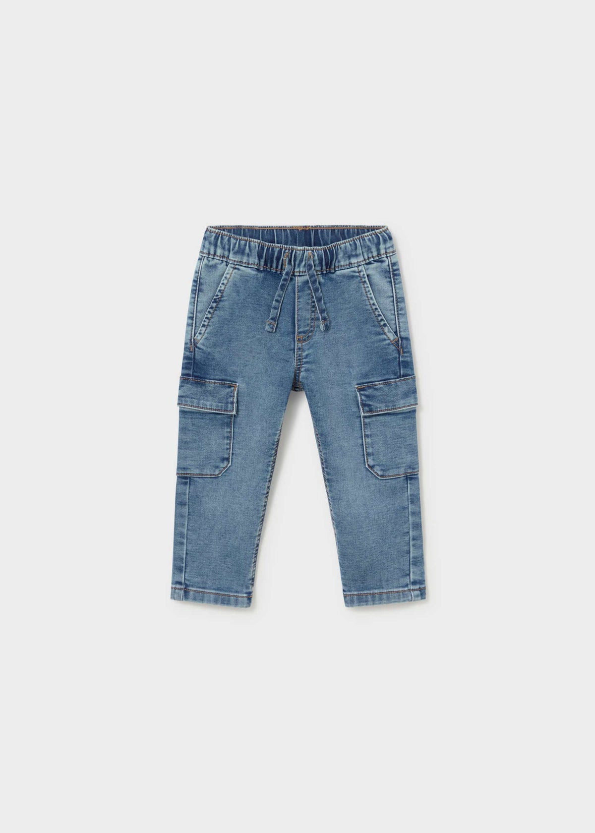 Pantalone jeans cargo bimbo - Chiaro