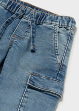 Pantalone jeans cargo bimbo - Chiaro