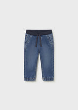 Pantalone jeans con cintura elasticizzata neonato