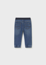 Pantalone jeans con cintura elasticizzata neonato