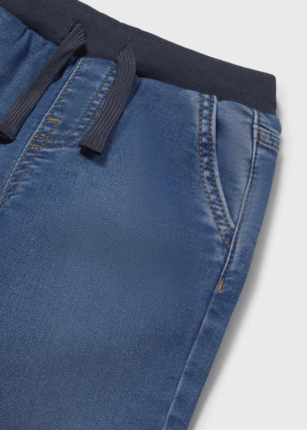 Pantalone jeans con cintura elasticizzata neonato