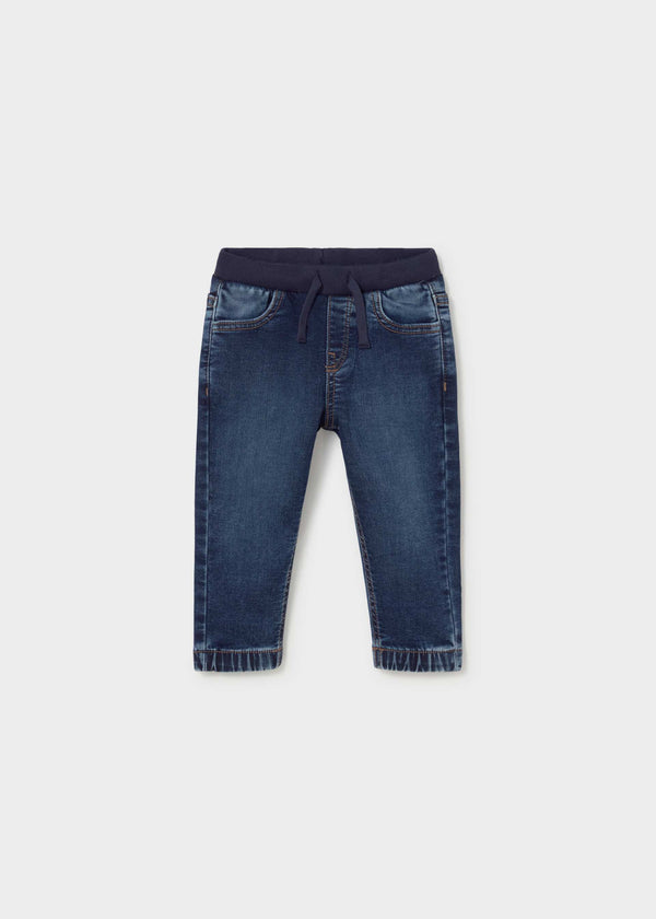Pantalone jeans jogger bimbo - Scuro