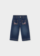 Pantalone jeans tasche bimba - Scuro