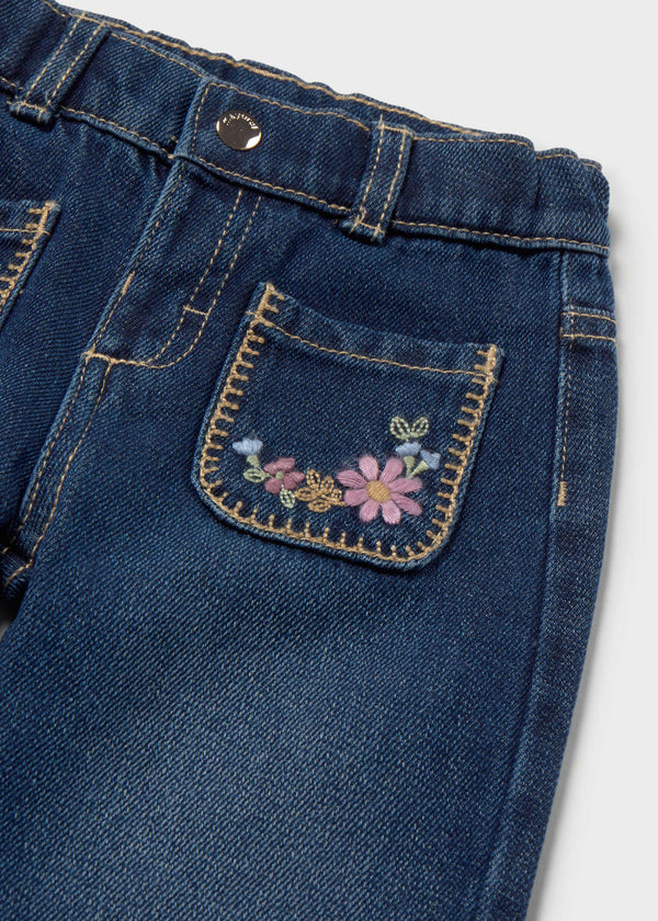 Pantalone jeans tasche bimba - Scuro