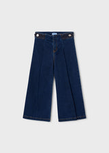 Pantalone jeans wide leg bambina - Scuro