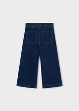 Pantalone jeans wide leg bambina - Scuro