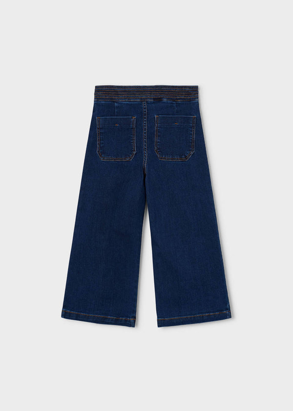 Pantalone jeans wide leg bambina - Scuro