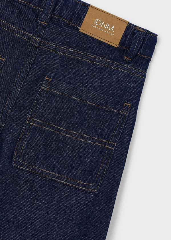 Pantalone jeans wide leg bambino - Indaco