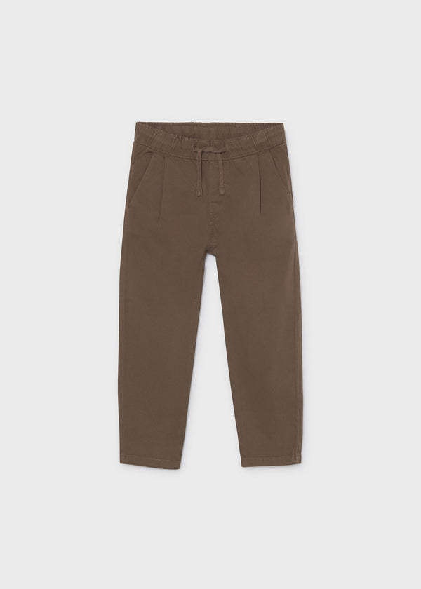 Pantalone jogger chino bambino - Cacao