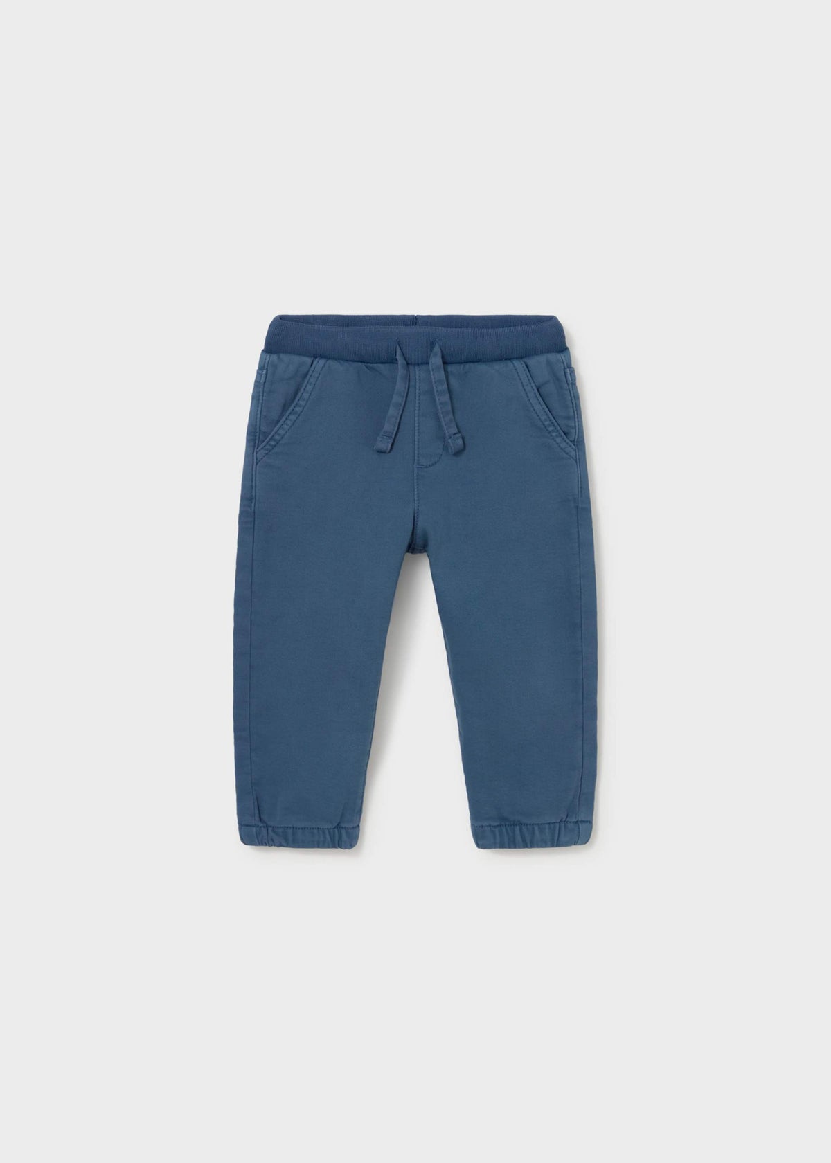 Pantalone jogger twill bimbo - Indaco