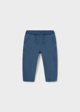 Pantalone jogger twill bimbo - Indaco