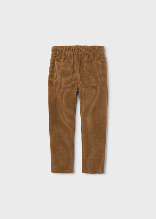 Pantalone jogger velluto a costine bambino - Marrone