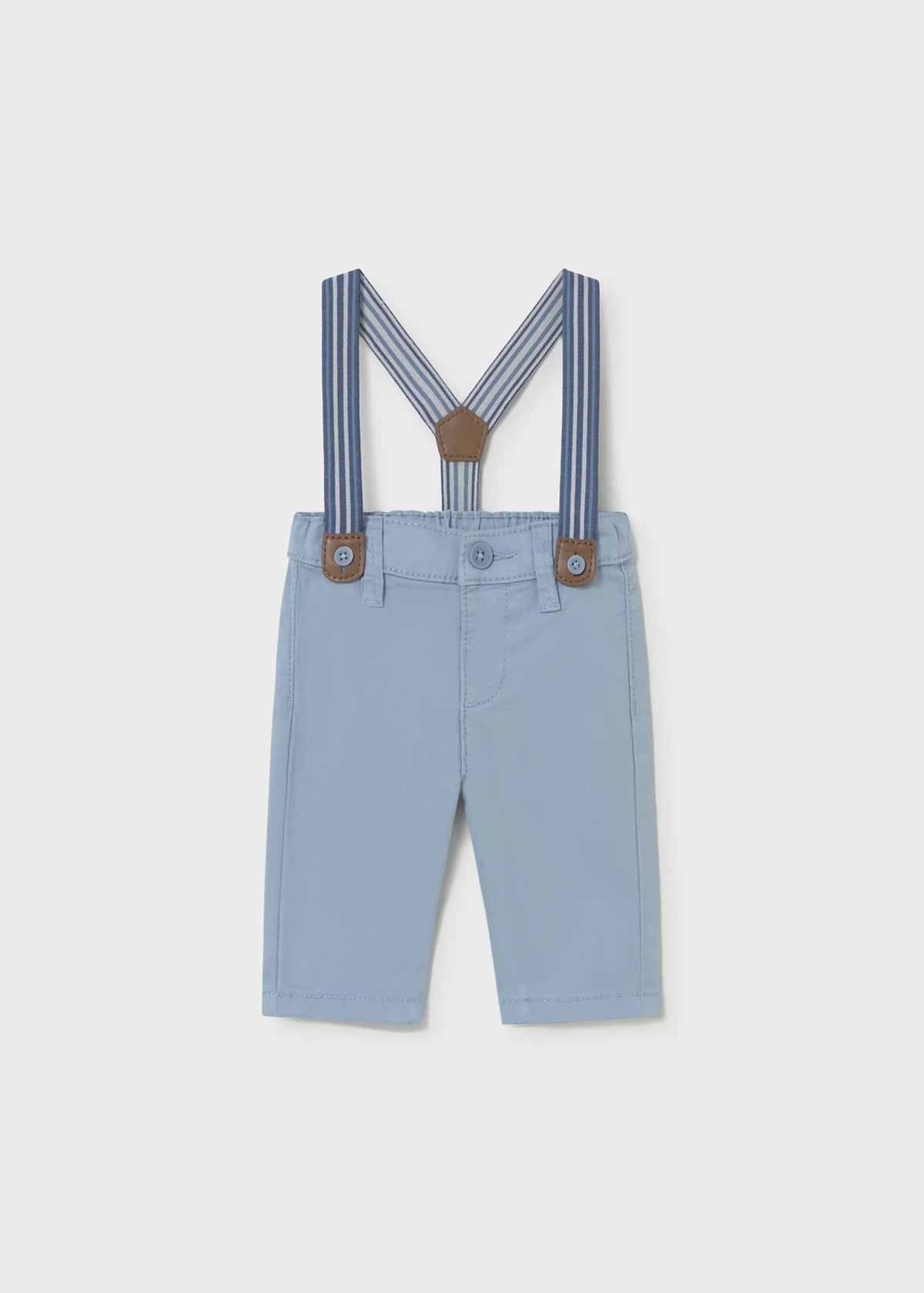 Pantalone lungo bretelle neonato - Polvere