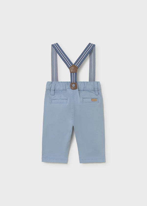 Pantalone lungo bretelle neonato - Polvere