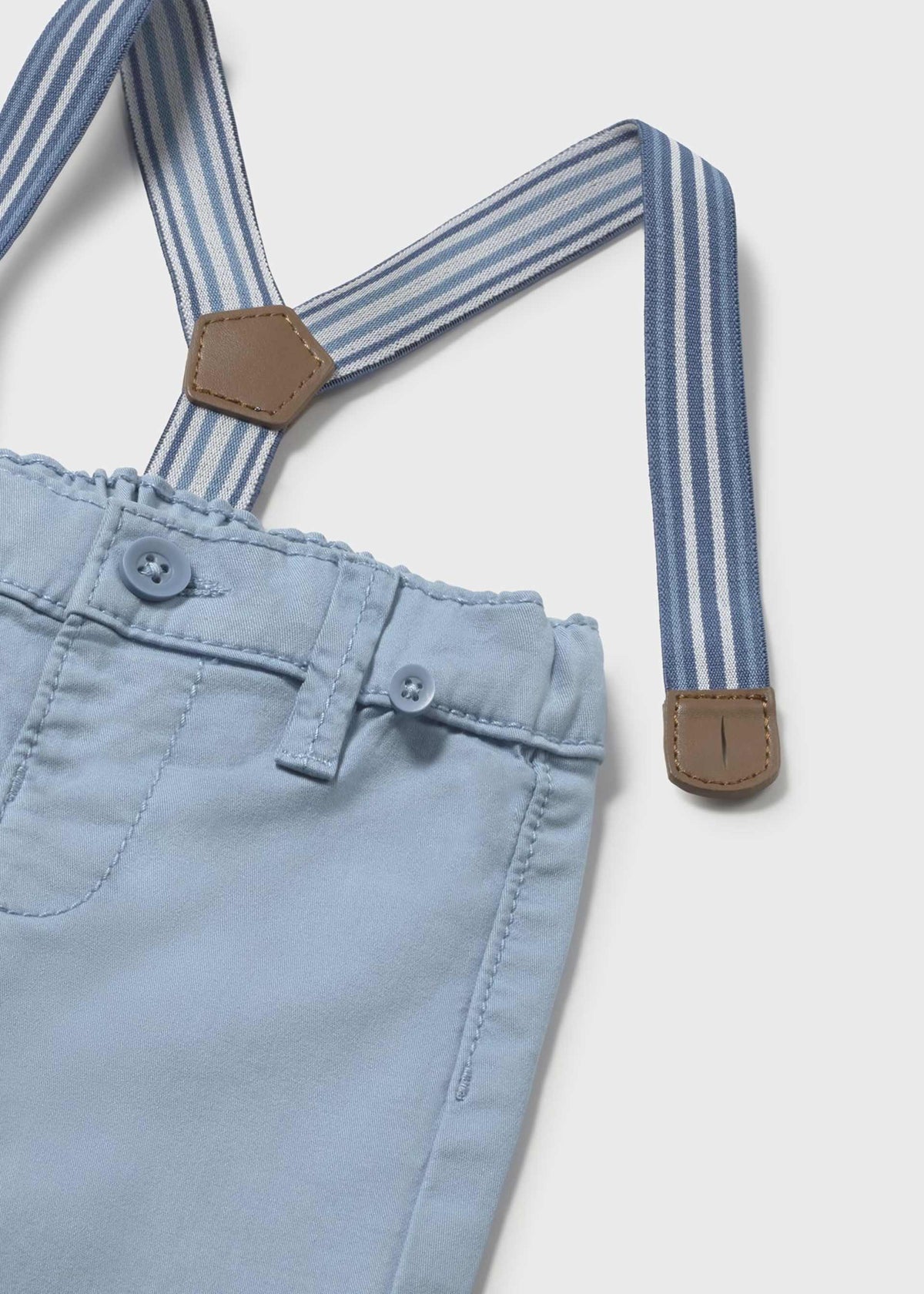 Pantalone lungo bretelle neonato - Polvere