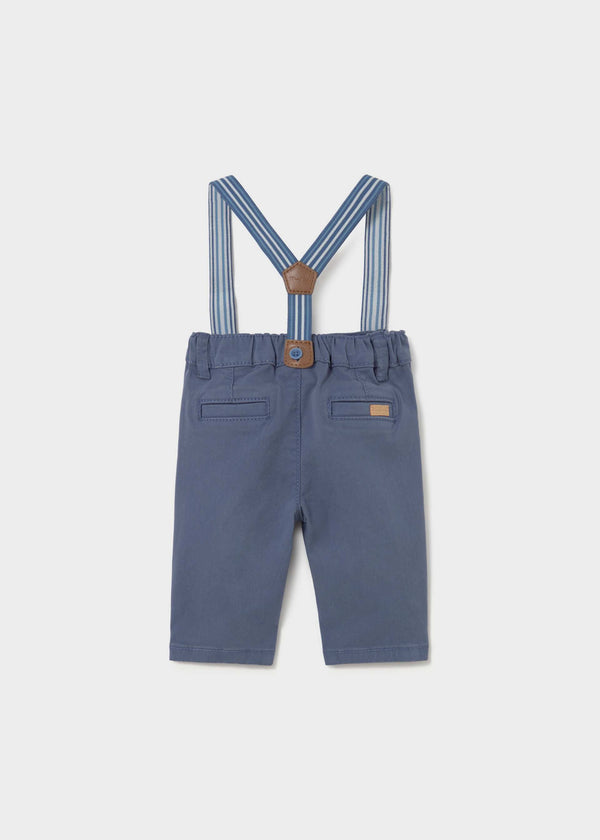 Pantalone lungo bretelle neonato - Nautico