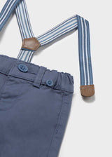 Pantalone lungo bretelle neonato - Nautico