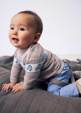 Pantalone lungo con bretelle neonato - Pioggia