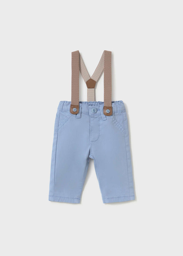 Pantalone lungo con bretelle neonato - Pioggia