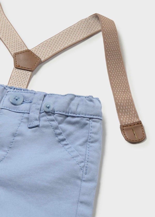 Pantalone lungo con bretelle neonato - Pioggia