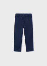 Pantalone lungo morbido chino in lino bambino