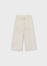 Pantalone lungo ricamato bambina