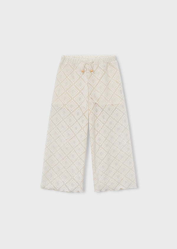 Pantalone lungo ricamato bambina
