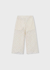 Pantalone lungo ricamato bambina