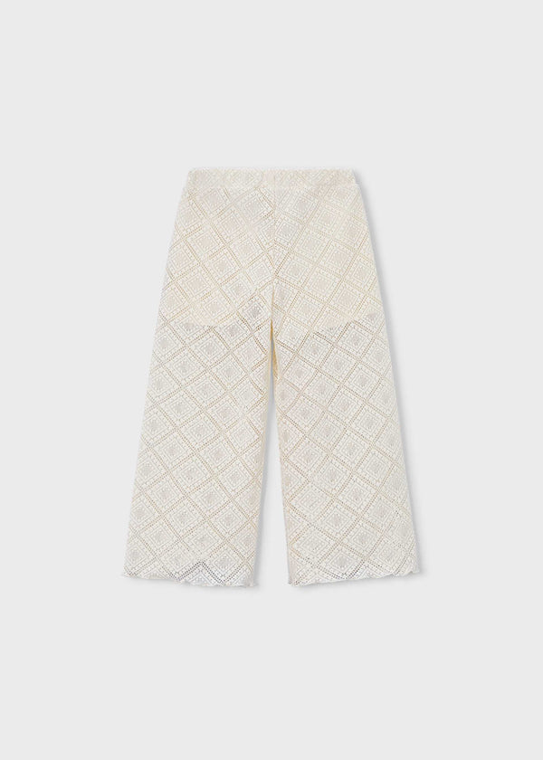 Pantalone lungo ricamato bambina