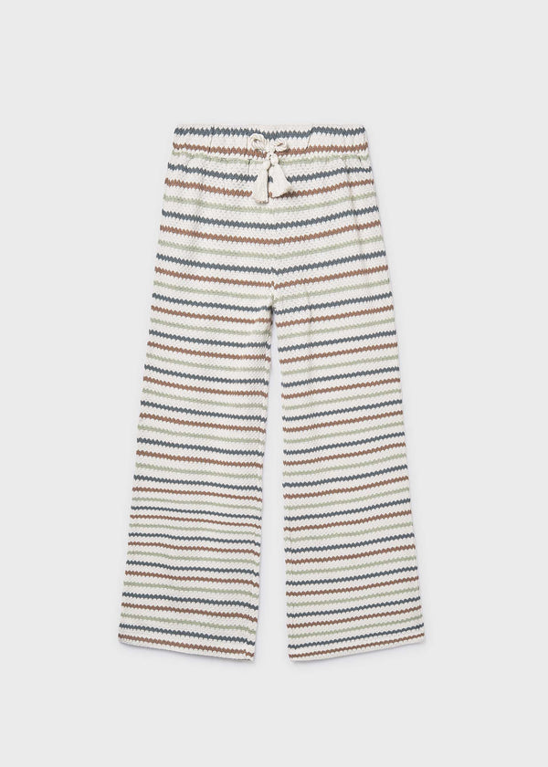 Pantalone lungo ricamato ragazza