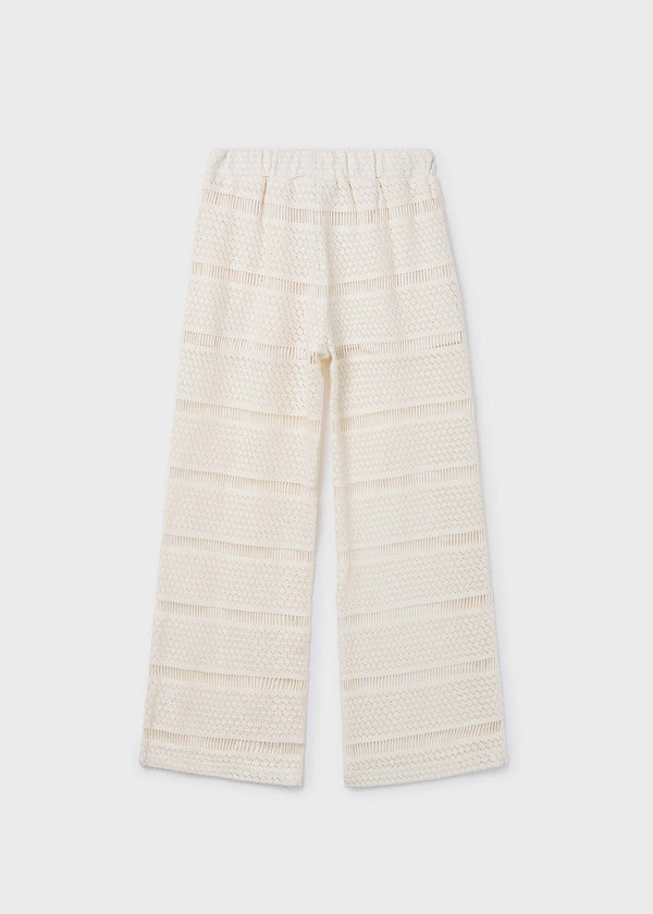 Pantalone lungo ricamato ragazza