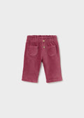 Pantalone lungo velluto a costine neonata - Rosso