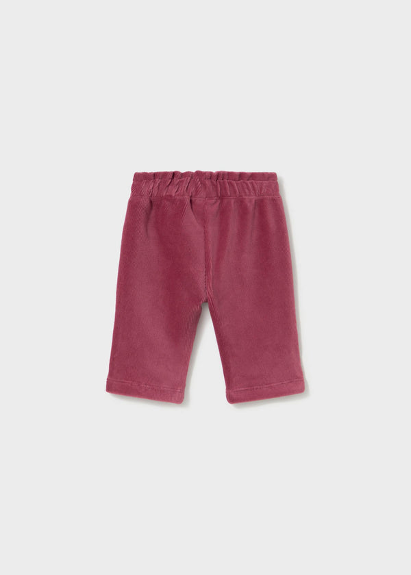 Pantalone lungo velluto a costine neonata - Rosso