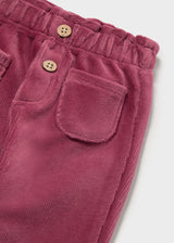 Pantalone lungo velluto a costine neonata - Rosso