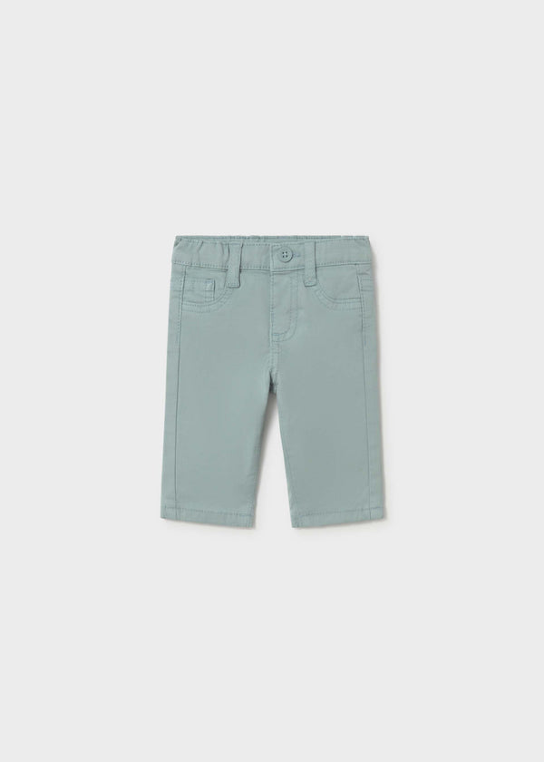 Pantalone twill neonato - Azzurro