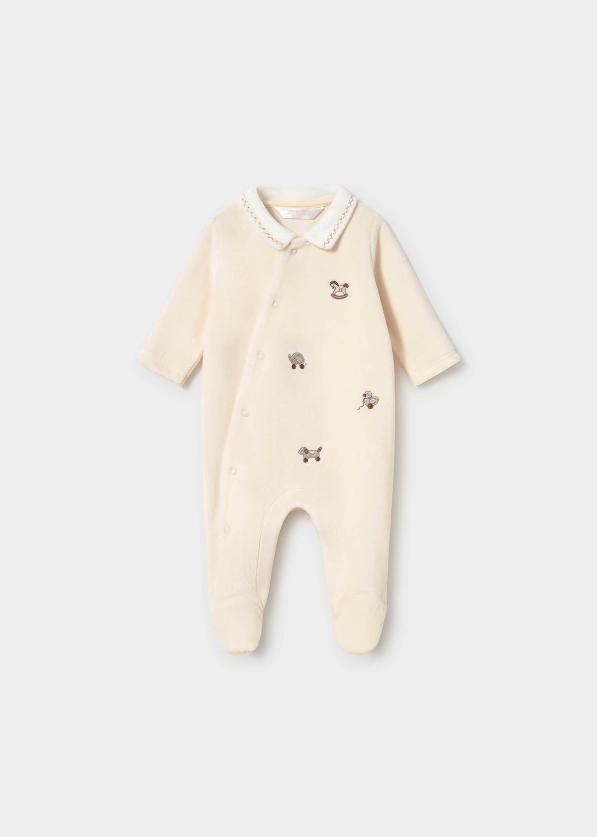 Pigiama ricamato neonato - Ceramica