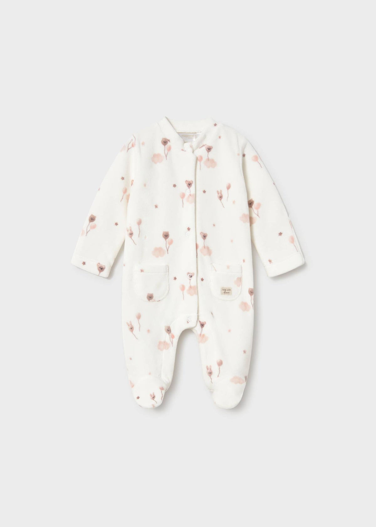 Pigiama stampato neonato - Panna