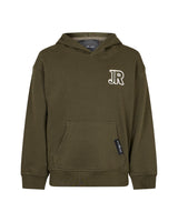 Richmond Junior Felpa con cappuccio e logo JR ricamato in rilievo - Olive