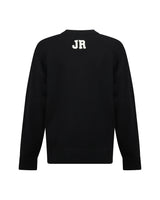 Richmond Junior Maglione girocollo con logo lettering a contrasto - Black