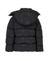 Richmond Junior Piumino con cappuccio e monogramma JR tono su tono - Jr Monogram Black