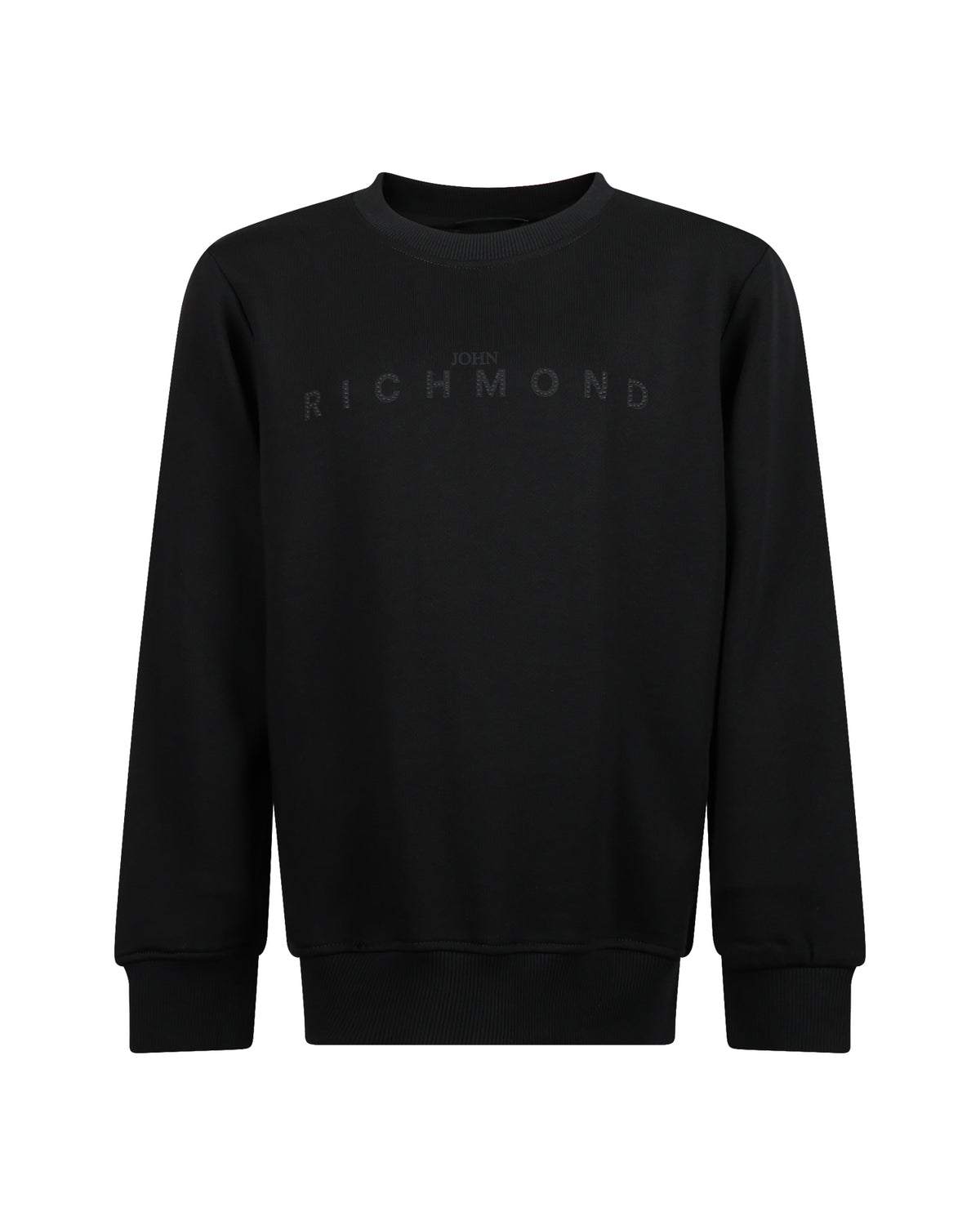 Richmond Junior Felpa girocollo con logo lettering tono su tono - Black