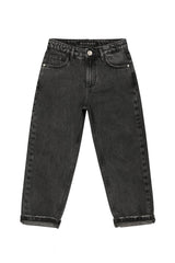 Richmond Junior Jeans a gamba ampia con toppe lettera sul retro - Denim Black