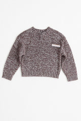 Richmond Junior Maglione corto in filato mélange con patch logo - Multicolor