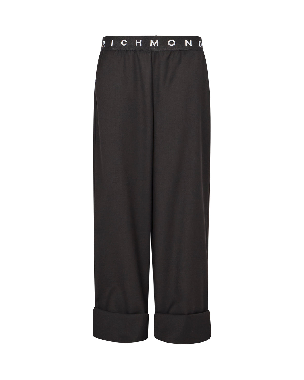 Richmond Junior Pantaloni ampi con elastico logato e fondo risvoltato - Black