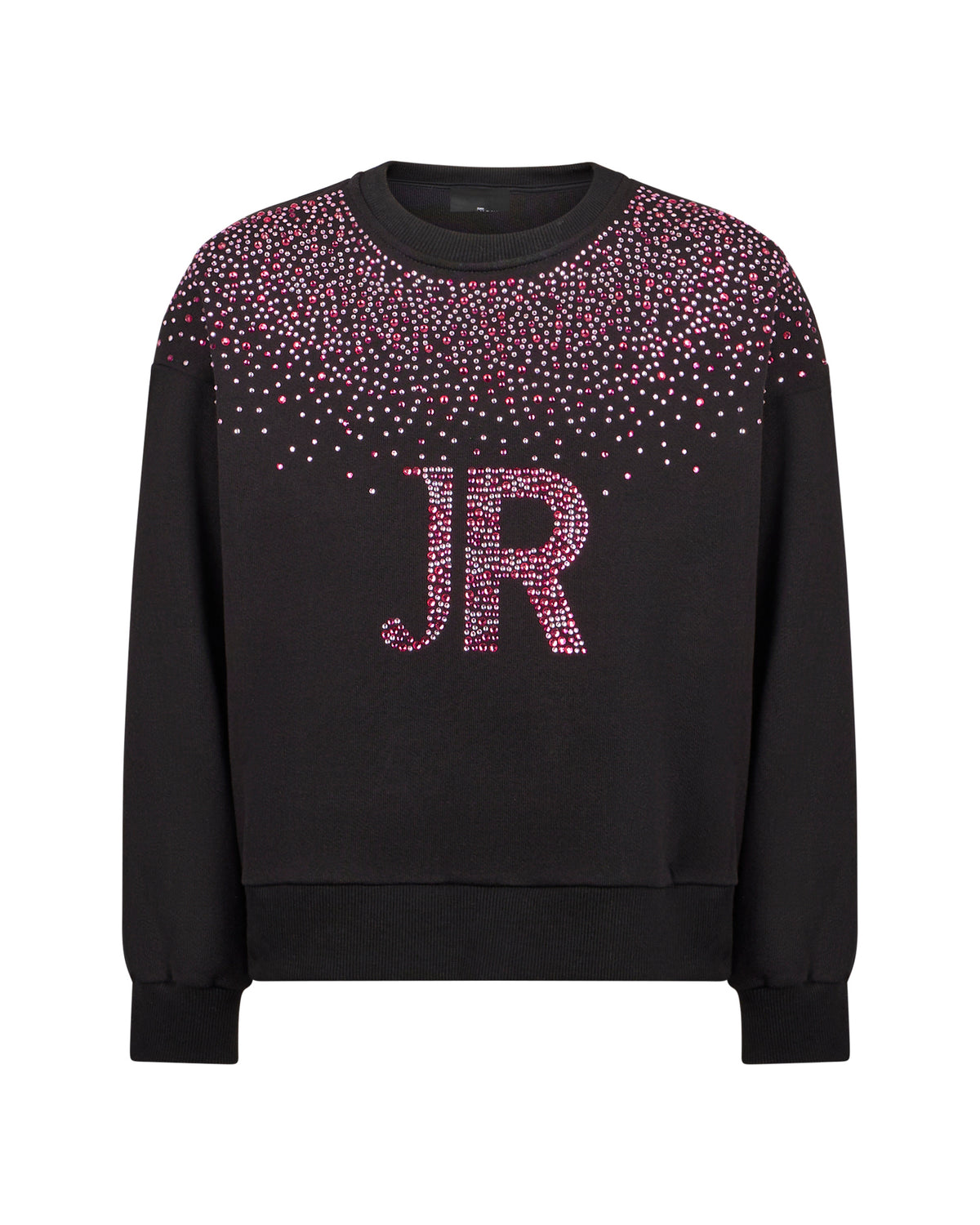 Richmond Junior Felpa girocollo con logo JR in strass - Black