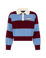 Richmond Junior Polo in maglia a righe con colletto a contrasto - Avion